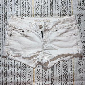 Womens White American Eagle Stretch Shorts Size 2